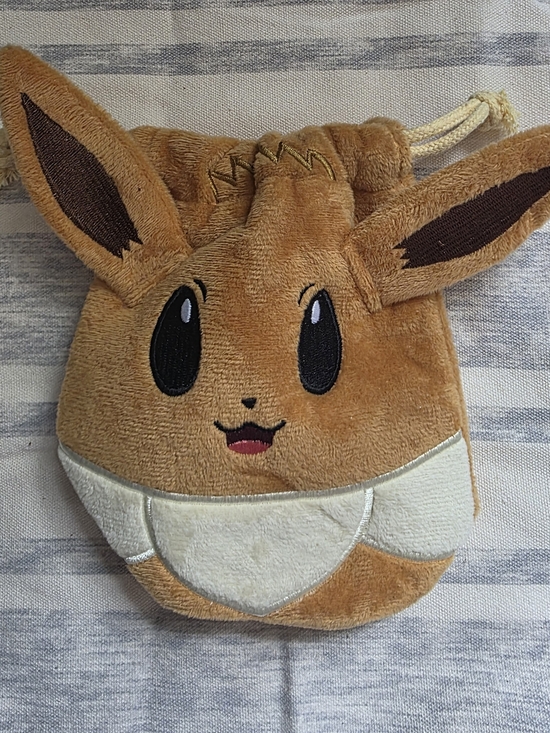 Nintendo Other - Nintendo Eevee Plush Drawstring Pouch - Brown & Cream